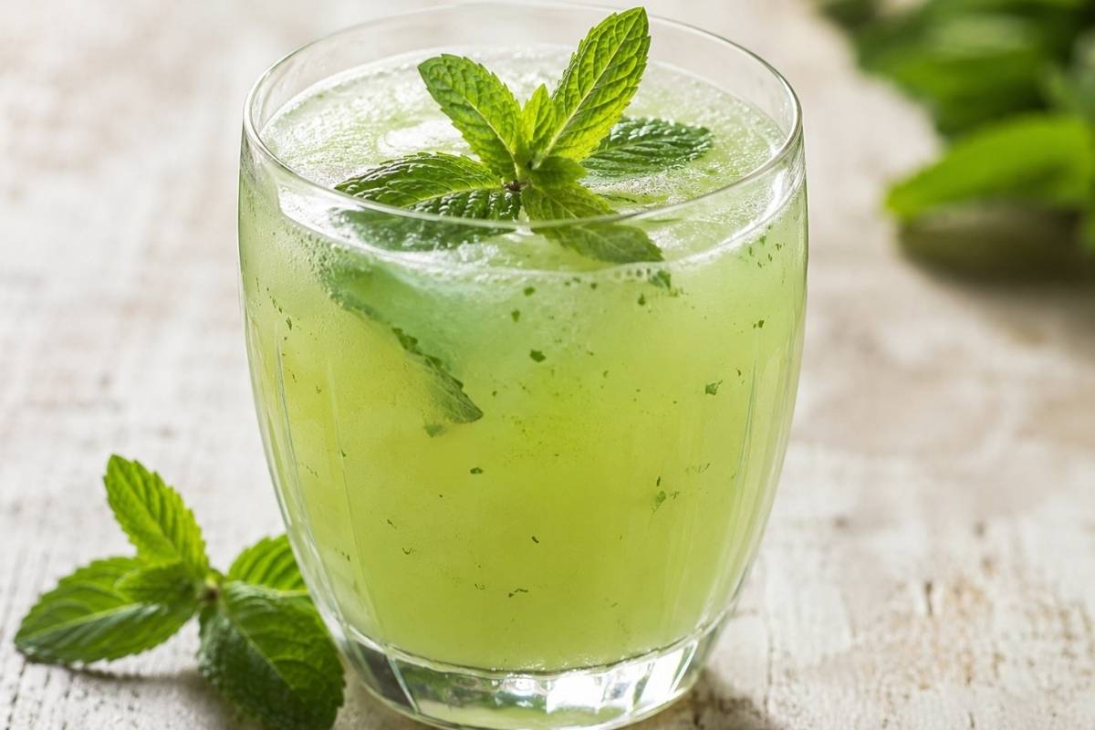 prikaz soka od nane u čaši sa limetom